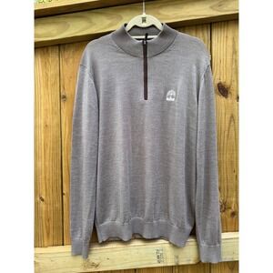 Johnnie-O Half‎ Zip Pullover Sweater Men's Large Golf Casual TCC logo Tupelo MS